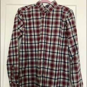 Men’s long sleeve plaid shirt